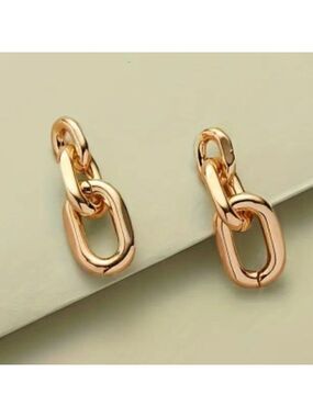 Chain Dangle Earrings Trendy Alloy Earrings with Stylish Design